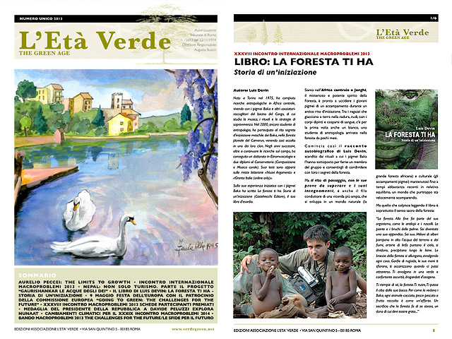 L'Età Verde Magazine - Articolo sul libro La foresta ti ha, di Luis Devin