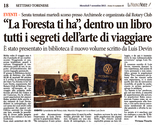 La Nuova Voce - Recensione del libro La foresta ti ha, di Luis Devin