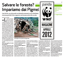 Panda (WWF) - Intervista a Luis Devin sui pigmei Baka e sul libro La foresta ti ha